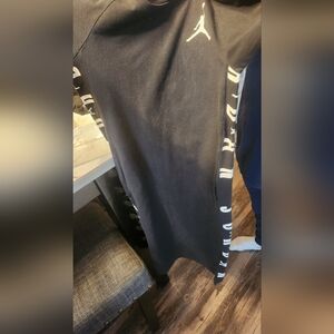 Jordan Black Hoodie dress with White Jumpman and Side Script